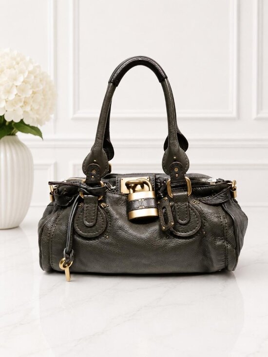 Chloe Handbags - Authentic Chloé Paddington Leather Padlock Satchel Bag